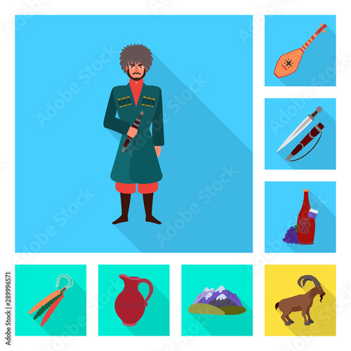 Vector illustration of culture and sightseeing logo. Collection of culture and originality vector icon for stock.