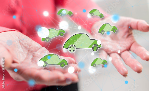 Concept of connected car photo