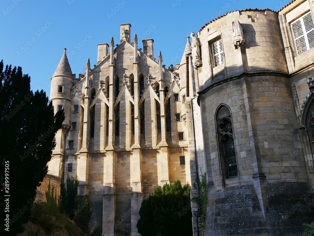 Palais gothique de comtes d'Aquitaine à Poitiers dans la Vienne