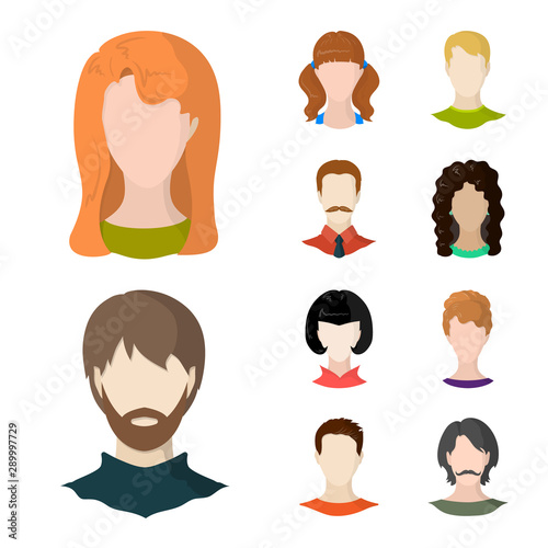 Vector design of avatar and dummy icon. Collection of avatar and figure vector icon for stock.