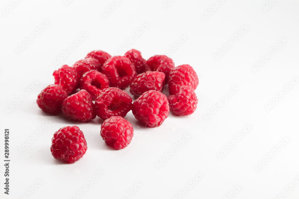 raspberries isolated on white background raspberries isolated on white background