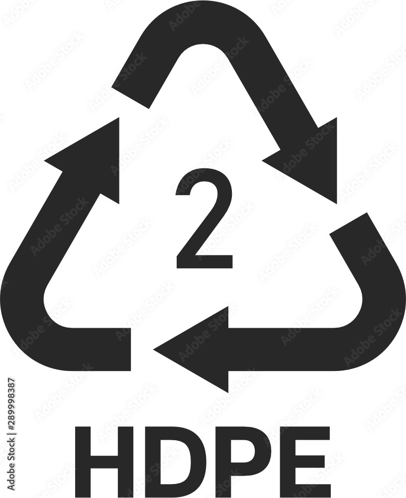 High-density Polyethylene 02 PE-HD Icon Symbol Stock Vector | Adobe Stock