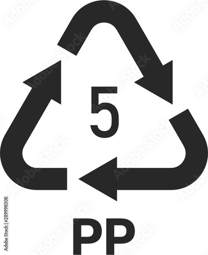 Polypropylene 5 PP Icon Symbol