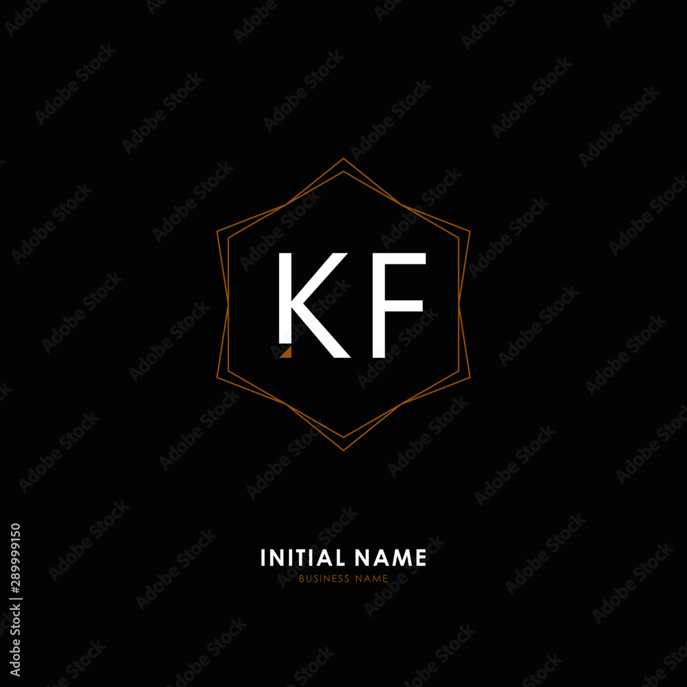 K F KF Initial logo letter with minimalist concept. Vector with scandinavian style logo. K F KF Initial logo letter with minimalist concept. Vector with scandinavian style logo.