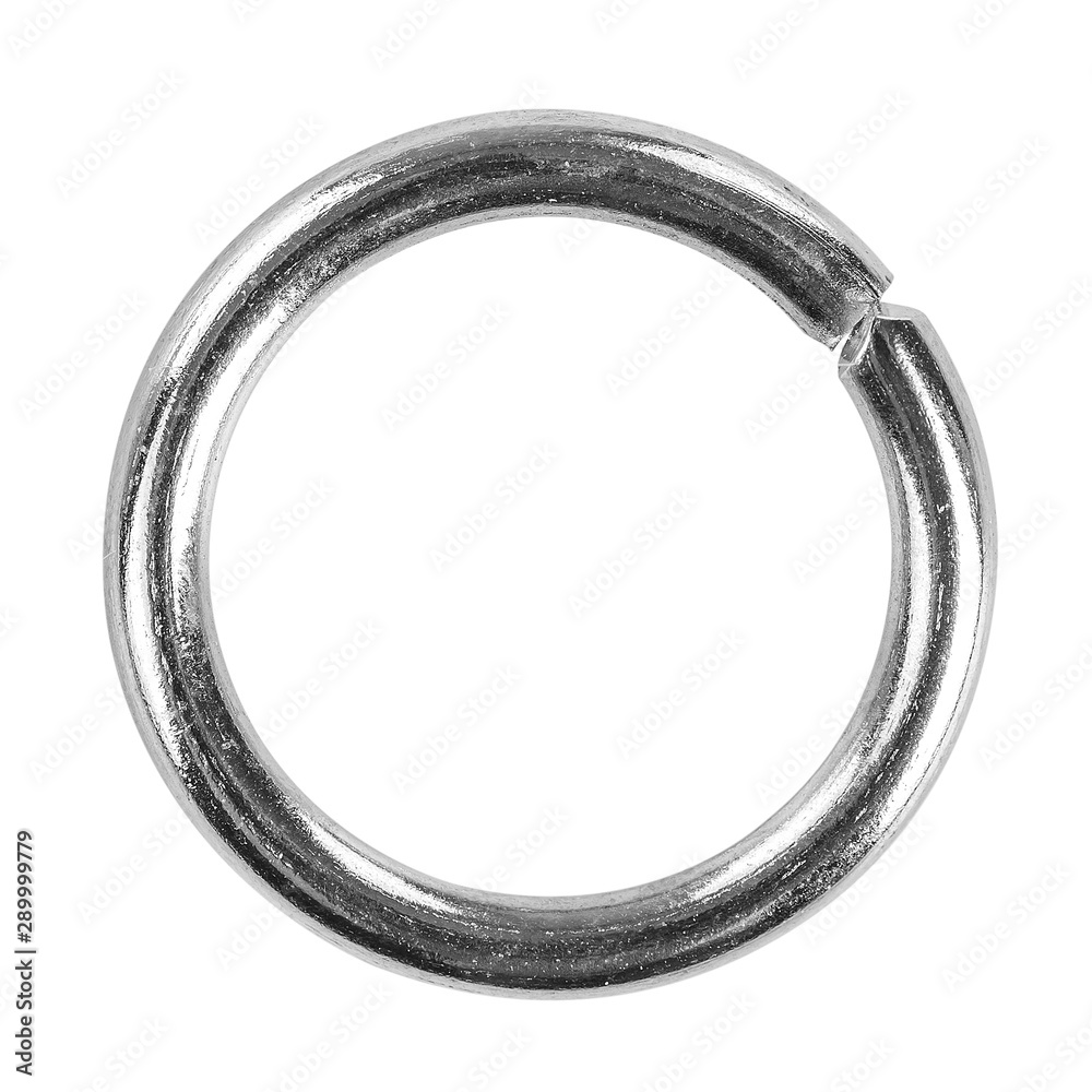 silver ring closeup for needlework isolated on white background silver ring closeup for needlework isolated on white background