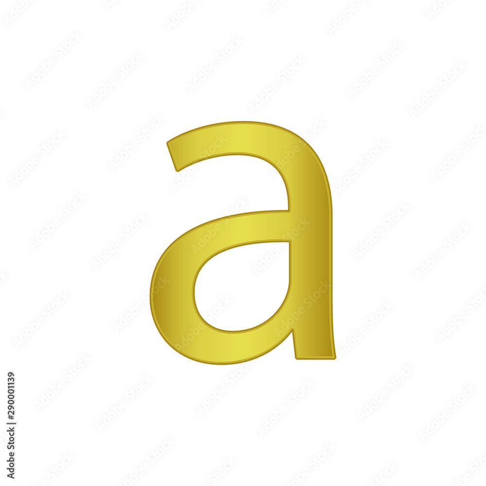 letter A Golden letters, small gold letter of alphabet. vector letter A Golden letters, small gold letter of alphabet. vector
