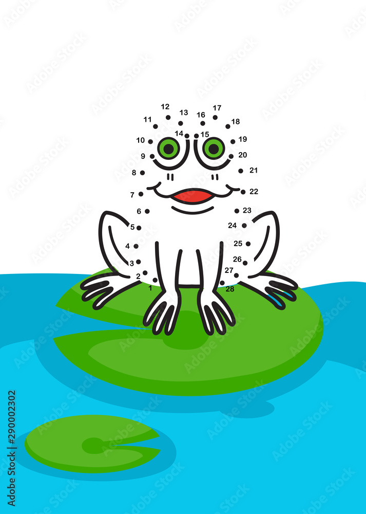 Fototapeta premium Dot to dot educational game for kids vector illustration