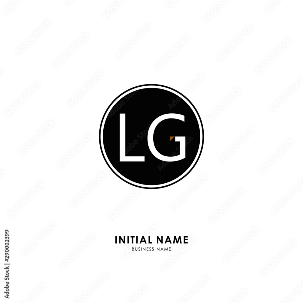 L G LG Initial logo letter with minimalist concept. Vector with scandinavian style logo.