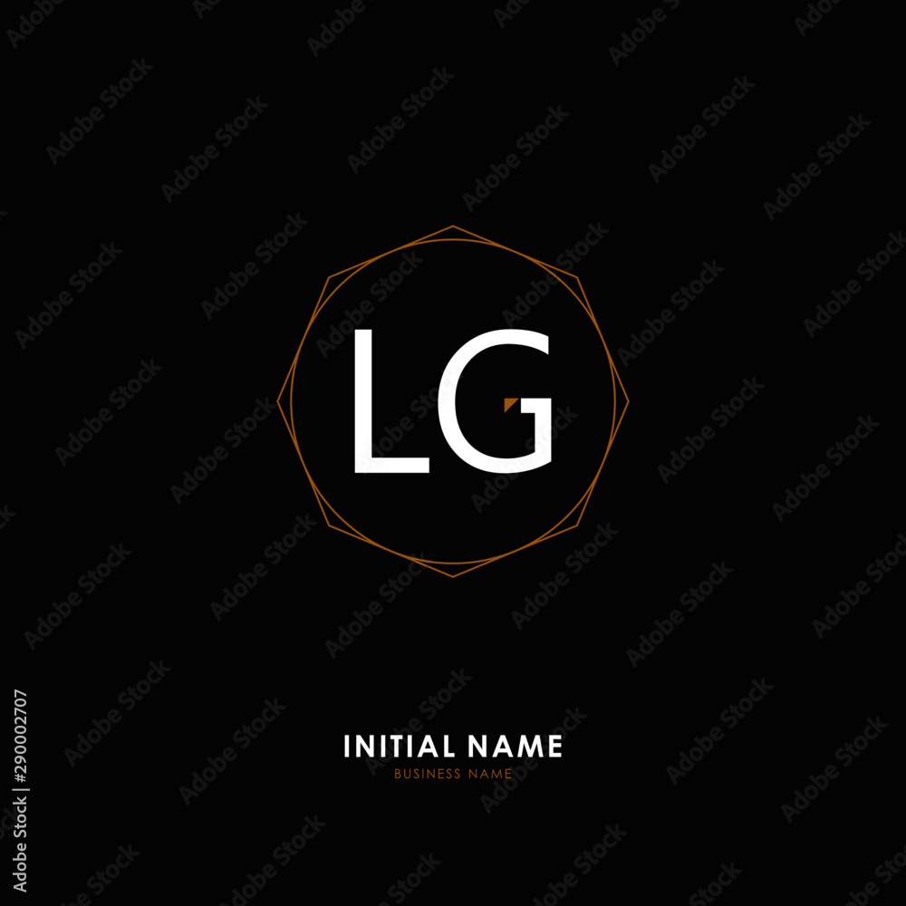 L G LG Initial logo letter with minimalist concept. Vector with scandinavian style logo.