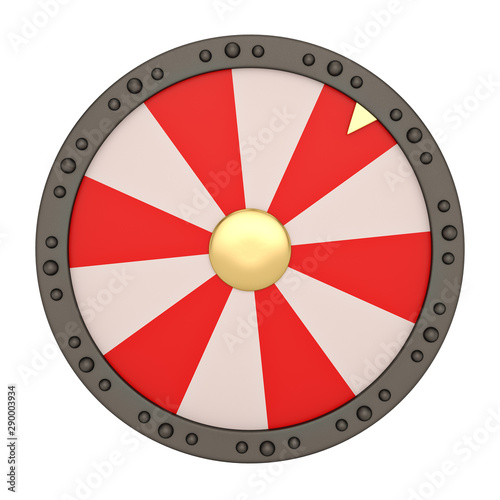 Luck wheel isolated on white background 3D illustration.