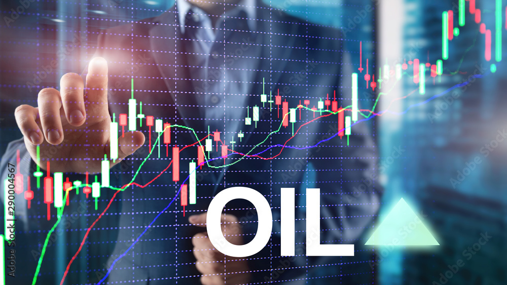 Oil trend up. Crude oil price stock exchange trading up. Price oil up. Arrow rises. Abstract business background. Stock Photo | Adobe Stock