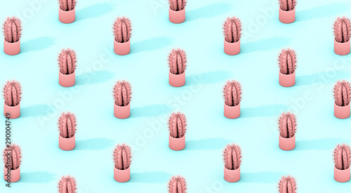 pink cactus colletion pattern photo