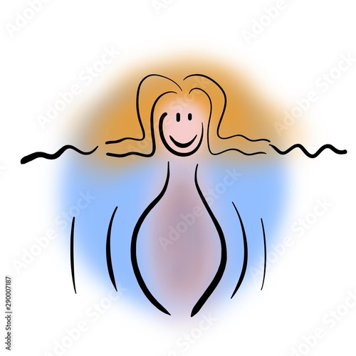 Photography Lipedema fat offers buoyancy in water