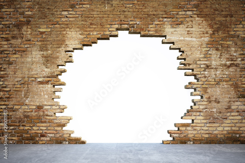 Fotografi Mauer mit Loch