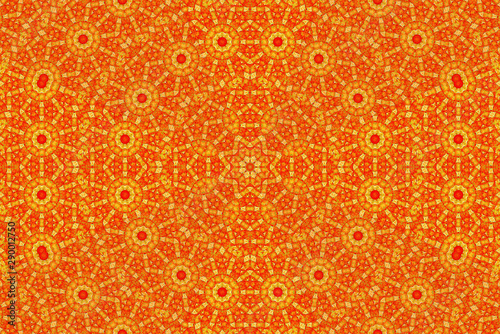 Abstract circular pattern - a texture of periodically repeating symmetrical geometric shapes.