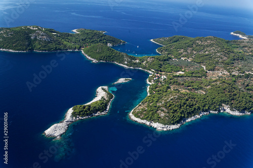 Aerial view of Mljet Island, Croatia photo