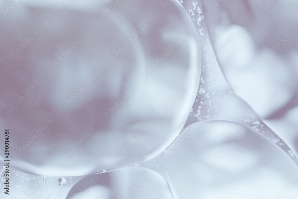 Close up transparent bubbles on gray shades Close up transparent bubbles on gray shades