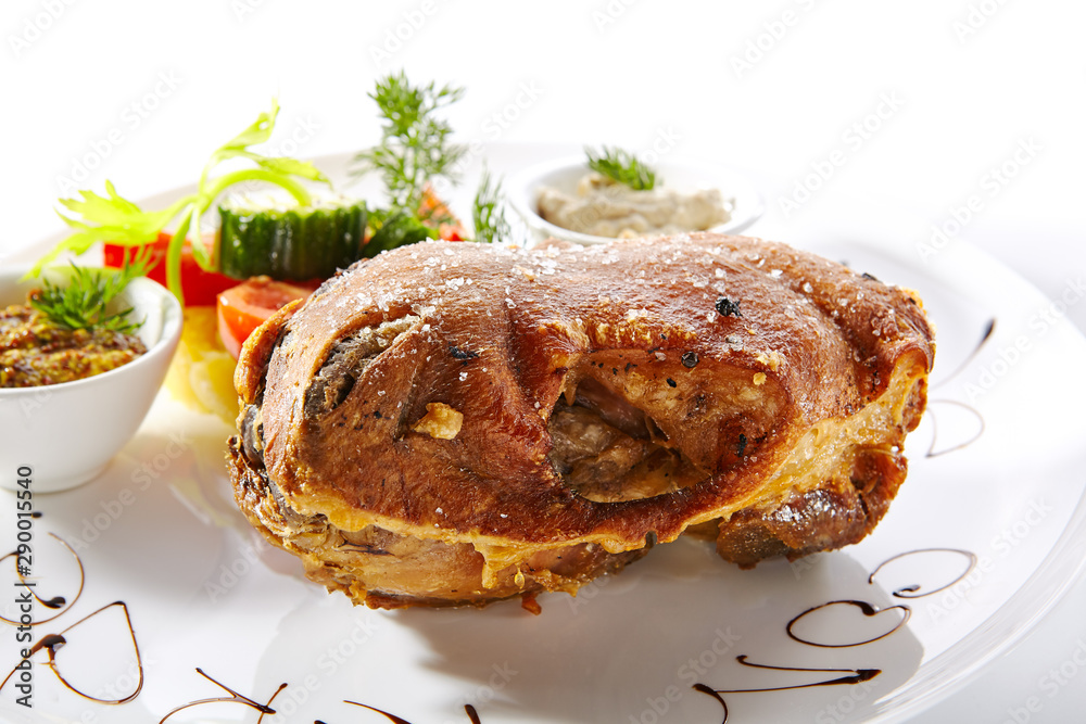 Pork Knuckle, Pork Shank, Golonka, Ham Hock or Eisbein Isolated Stock