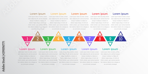 Vector infographic templates used for detailed reports. All 10 topics.