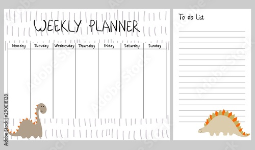 Vector weekly planner
