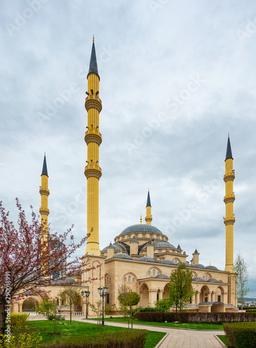 Grozny, Russia - APRIL 19, 2019: Grozny city the capital of the Chechen Republic. Mosque 
