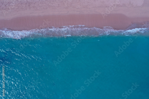 Aerial drone photo of sea and beach
