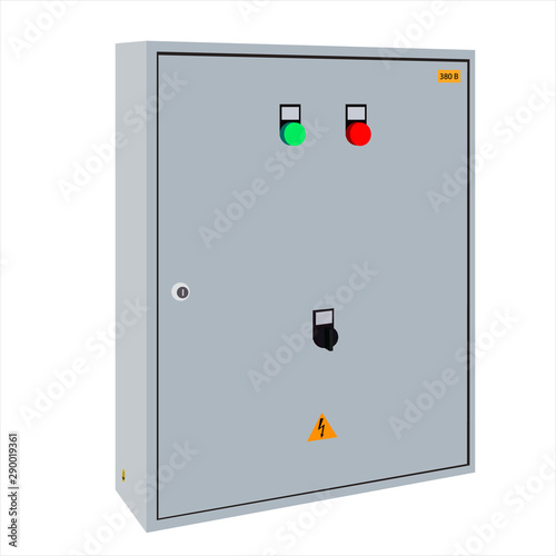 Electric cabinet vector illustration isolation gray color