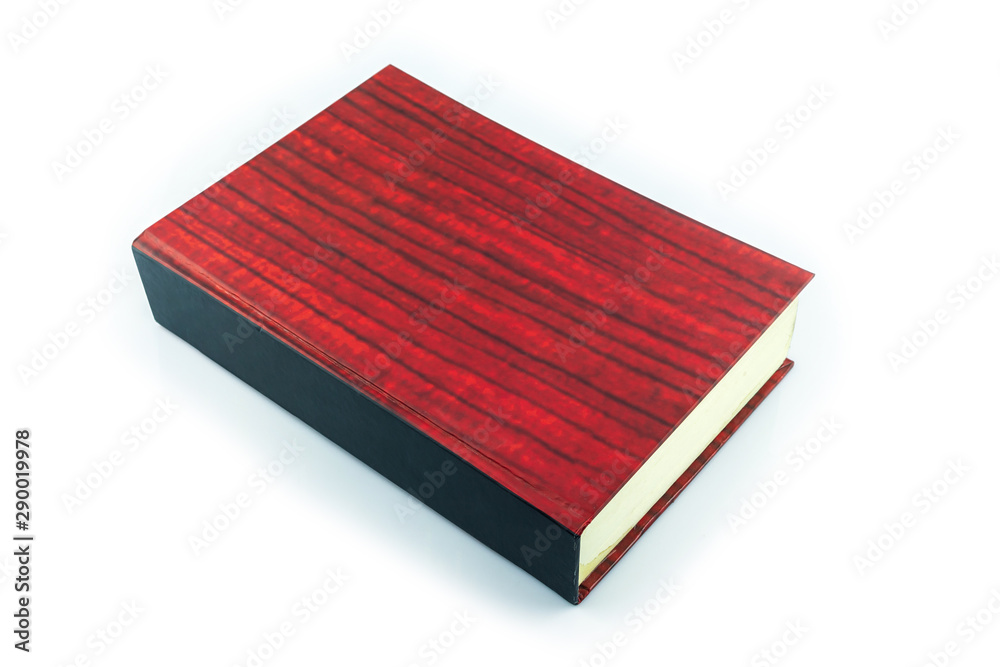 book red cover on white background. book red cover on white background.