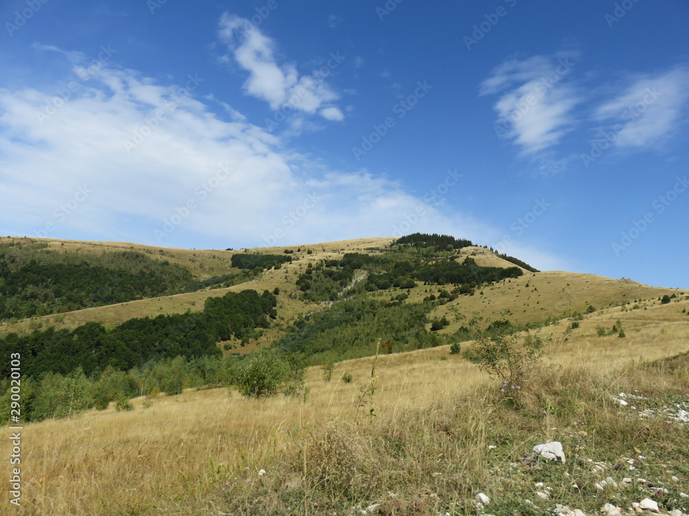 Mountain landscape viewed from the top Golija Serbia ideal hiking place not so steem Mountain landscape viewed from the top Golija Serbia ideal hiking place not so steem