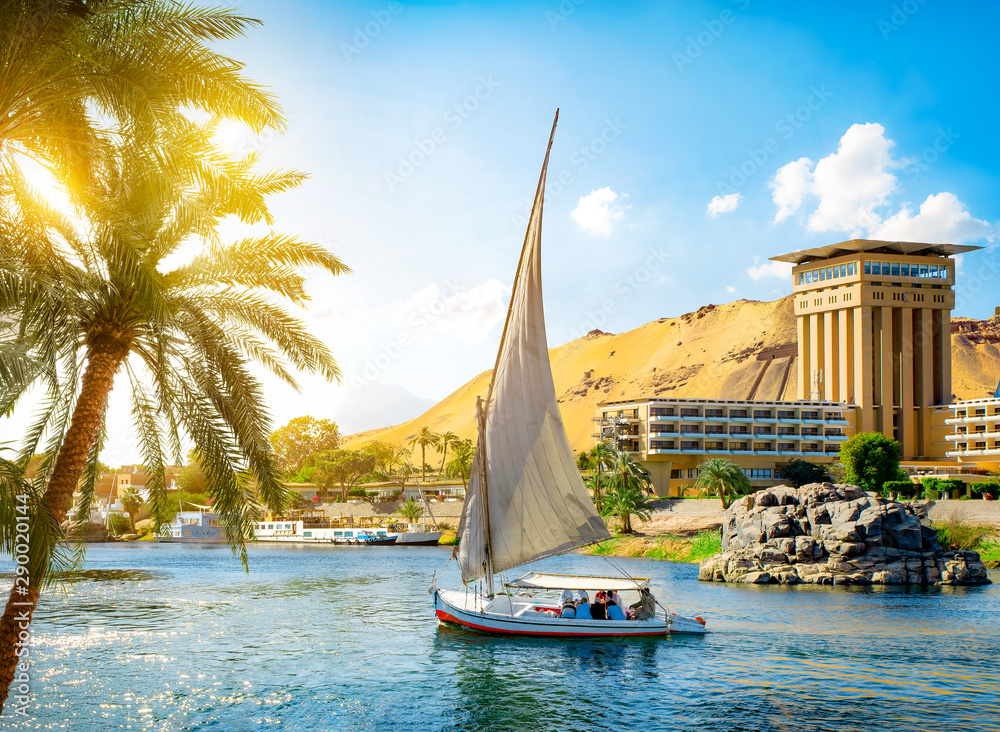 Sailboats on the Nile