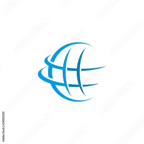 Abstract Globe Business vector logo template icon illustration design 