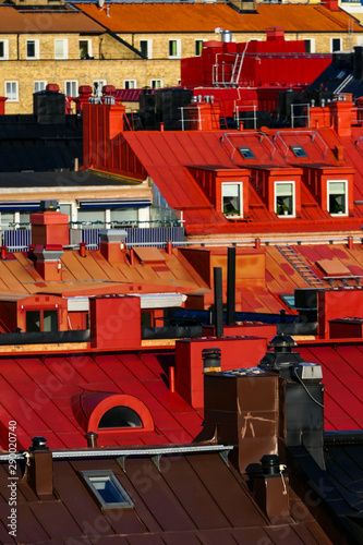 Stockholm, Sweden A view over rooftops known as Siberia inthe neighborhood of Vasastan. © Alexander