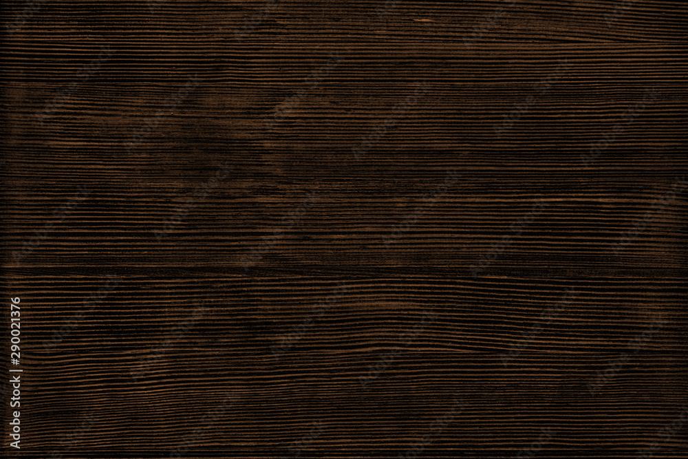 Natural wood texture. Dark brown wooden surface background - obrazy, fototapety, plakaty 