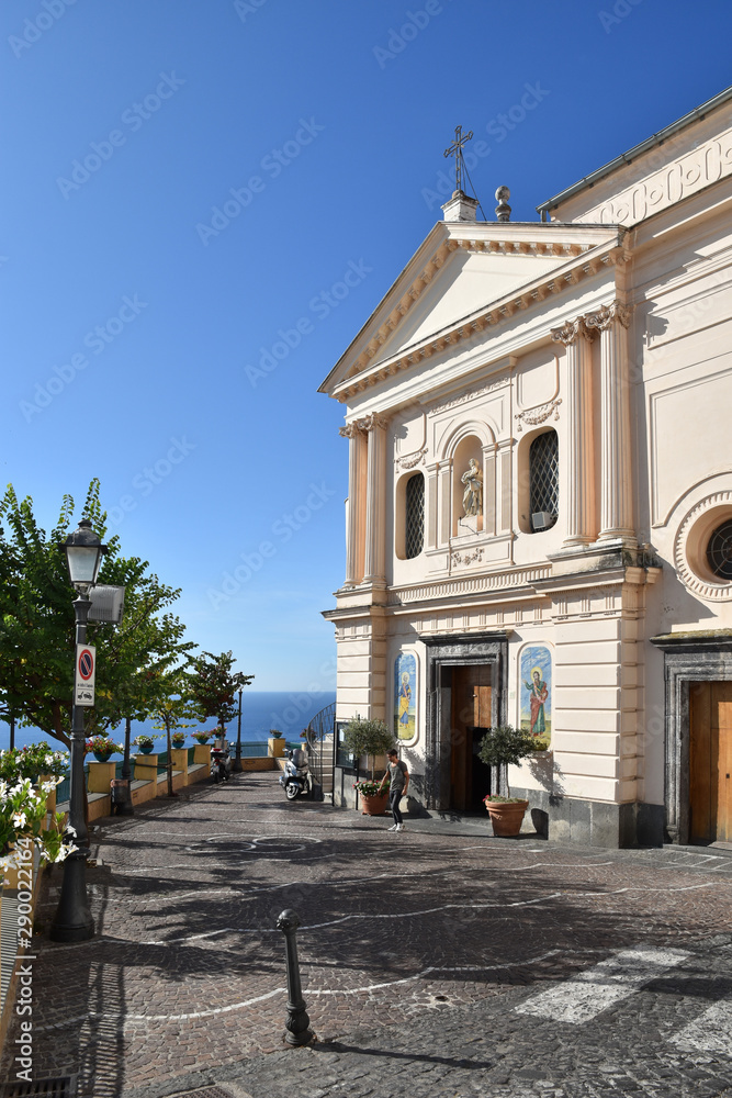 Obraz premium Raito, Italy, 09/15/2019. A day of vacation in a seaside town on the Amalfi coast.
