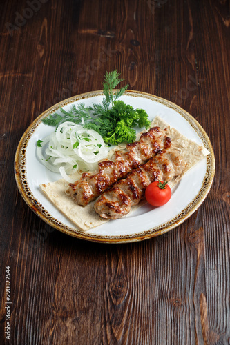 Fototapeta Naklejka Na Ścianę i Meble -  meat dish lula kebab