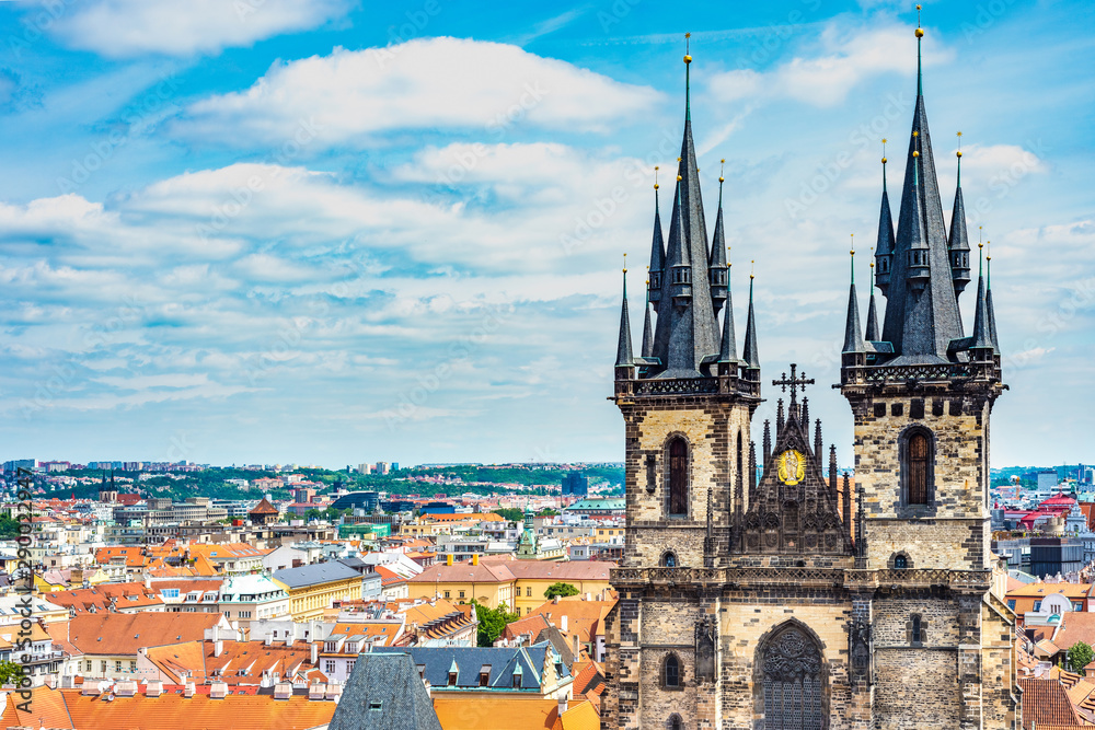 The Church of Mother of God before Tyn in Prague, Czech Republic.