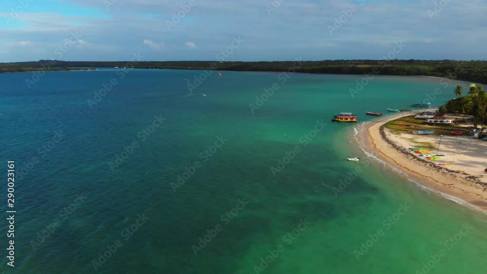 Aerial view of the most popular beach in Tobago, Pigeon Point Aerial view of the most popular beach in Tobago, Pigeon Point