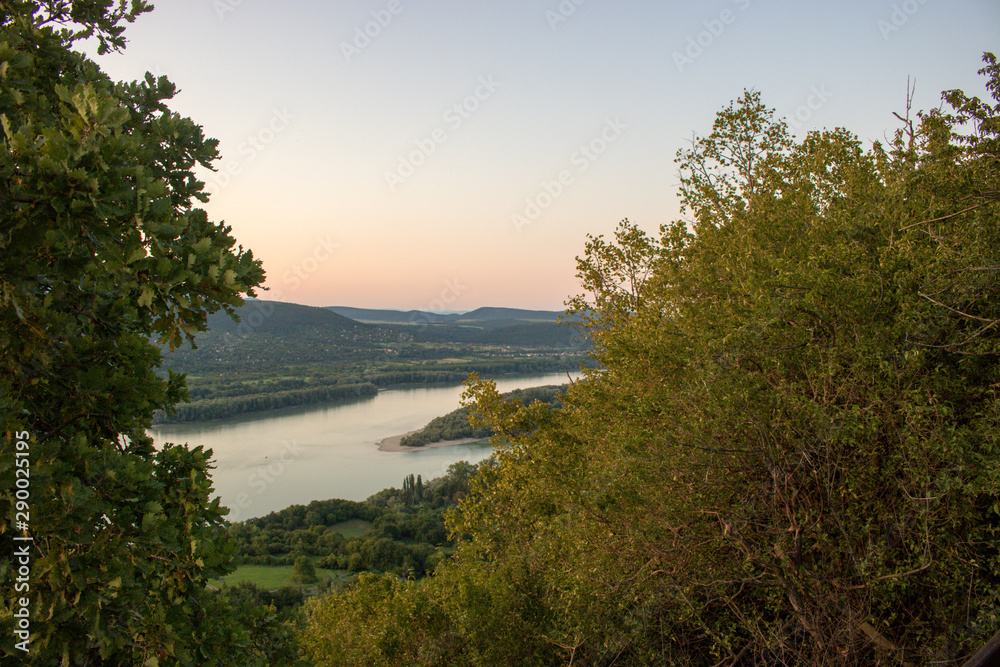 Amazing view of nature and river in Hungary.