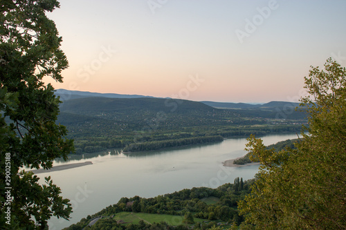 Amazing view of nature and river in Hungary.