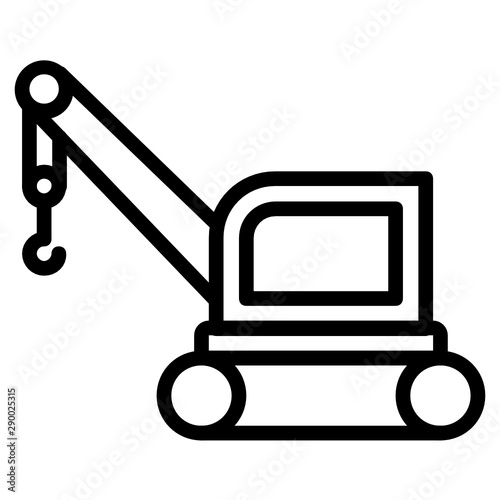 Automobile, cargo, crain, delivery, shipping, transport, transportation  Vector  icon photo