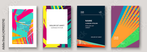 Modern cover collection design. Abstract retro 90s style texture of colorful neon lines. Striped trends background. Future geometric patterns. Design presentations, print, flyer, business cards