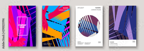 Modern cover collection design. Abstract retro 90s style texture of colorful neon lines. Striped trends background. Future geometric patterns. Design presentations, print, flyer, business cards