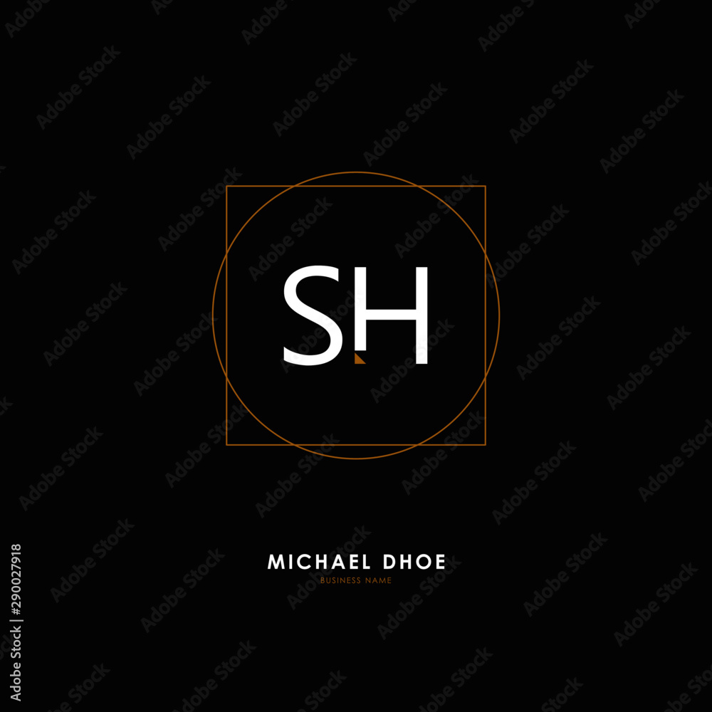 S H SH Initial logo letter with minimalist concept. Vector with scandinavian style logo. S H SH Initial logo letter with minimalist concept. Vector with scandinavian style logo.