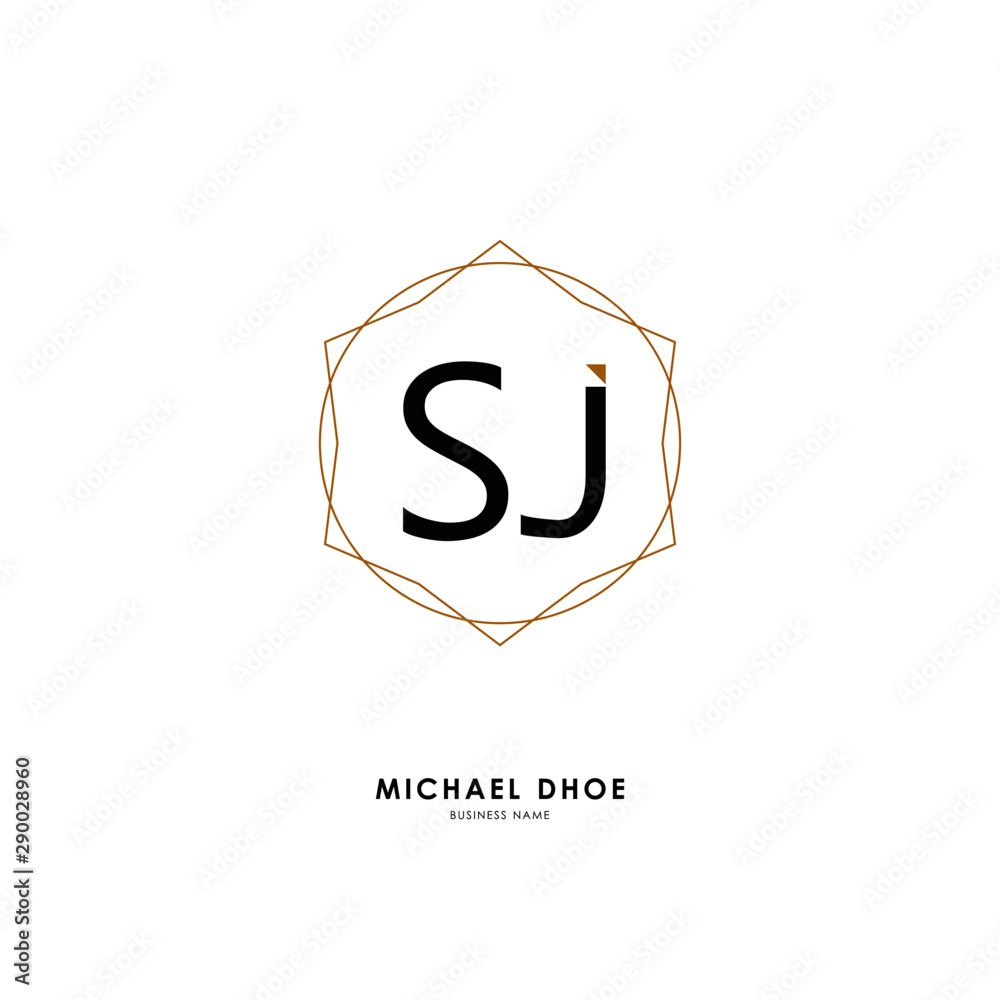 S J SJ Initial logo letter with minimalist concept. Vector with scandinavian style logo. S J SJ Initial logo letter with minimalist concept. Vector with scandinavian style logo.