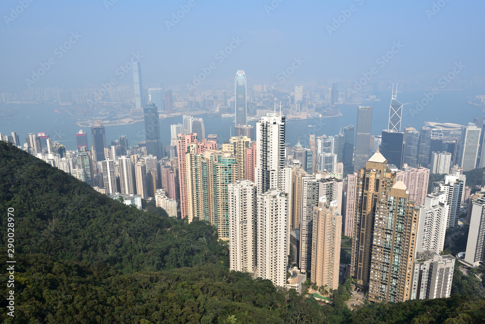 Bird view from Victoria peak, Hong Kong