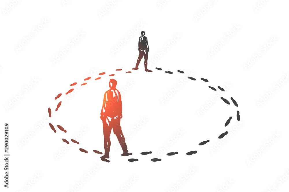 Fotografia Vicious circle, routine concept sketch