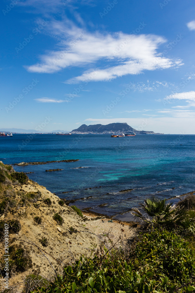 Bay of Algeciras, in the background the Rock of Gibraltar