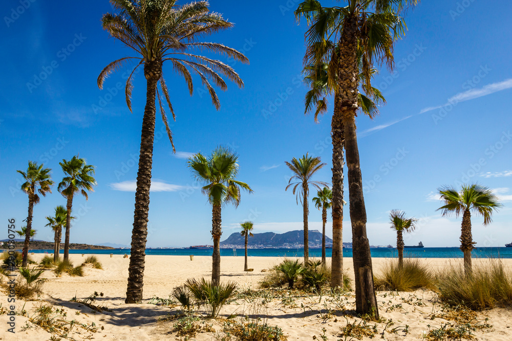 Bay of Algeciras, in the background the Rock of Gibraltar