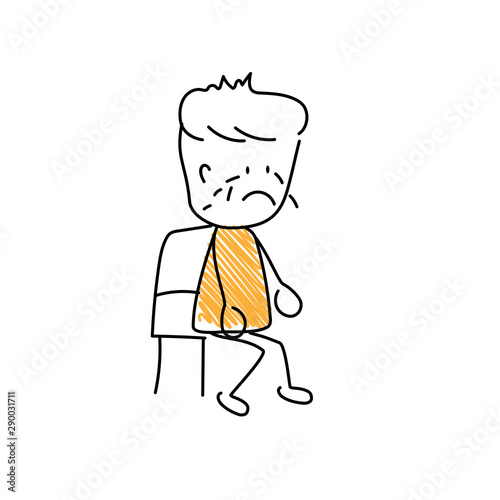 Character with sad 1 emoji