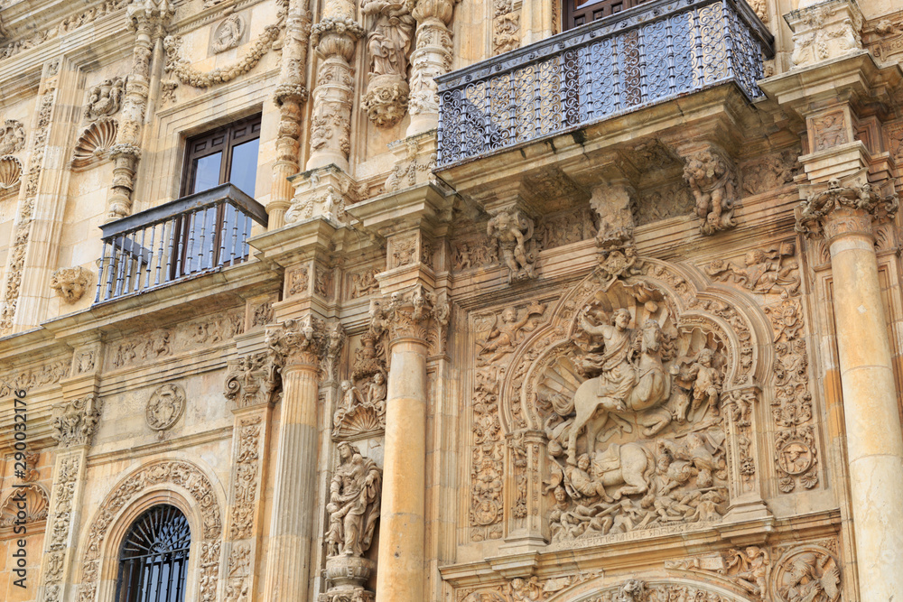 León,Spain,4,2015;facade of about 100 meters, the Old Monastery of San Marcos